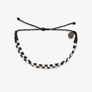 Pura Vida Black and White Beaded checkered Bracelet